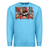 Ocean Blue baseball mom messy bun Premium Sweatshirt - Zillion Design Studio