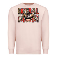 Pale Pink baseball mom messy bun Premium Sweatshirt - Zillion Design Studio