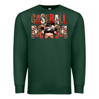 Sports Green baseball mom messy bun Premium Sweatshirt - Zillion Design Studio