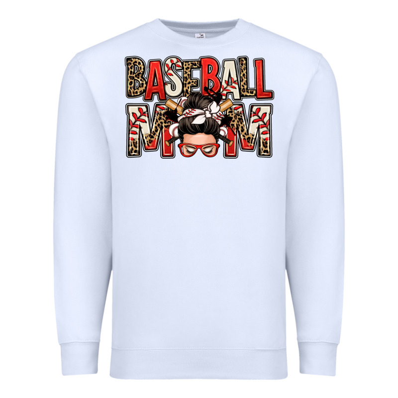 Baseball Mom Messy Bun Premium Sweatshirt by Zillion Design Studio | Teevron