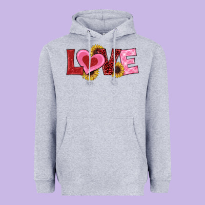 Valentine's Day Love Sunflowers Heavyweight Hoodie Designed By Ranaportraitstore