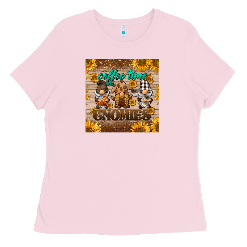 Coffee Time Gnomies Mug Coaster Ladies Tee by BarkalooDesign | Teevron