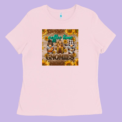 Coffee Time Gnomies Mug Coaster Ladies Tee Designed By Barkaloodesign