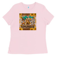 Bubblegum Pink coffee time gnomies mug coaster Ladies Tee - BarkalooDesign