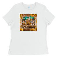 White coffee time gnomies mug coaster Ladies Tee - BarkalooDesign