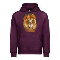 Mauve Wine Lion Head Urban Hoodie - LillyAllenDesigns