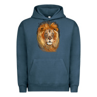 Pigment Midnight Navy Lion Head Urban Hoodie - LillyAllenDesigns