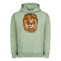Pigment Oil Green Lion Head Urban Hoodie - LillyAllenDesigns