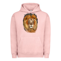 Pigment Salmon Lion Head Urban Hoodie - LillyAllenDesigns