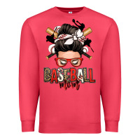 Cardinal baseball mom messy bun Premium Sweatshirt - Zillion Design Studio