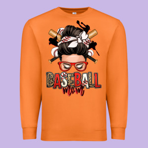 Baseball Mom Messy Bun Premium Sweatshirt Designed By Zillion Design Studio