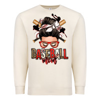 Sandshell baseball mom messy bun Premium Sweatshirt - Zillion Design Studio