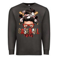Smoke baseball mom messy bun Premium Sweatshirt - Zillion Design Studio