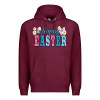 Burgundy happy easter eggs Premium Hoodie - AdoDesignShop