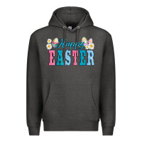 Charcoal Heather happy easter eggs Premium Hoodie - AdoDesignShop