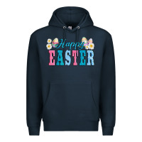 Navy happy easter eggs Premium Hoodie - AdoDesignShop