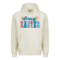 Oatmeal Heather happy easter eggs Premium Hoodie - AdoDesignShop