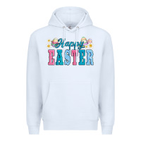 White happy easter eggs Premium Hoodie - AdoDesignShop