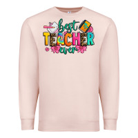 Pale Pink best teacher ever Premium Sweatshirt - Zillion Design Studio