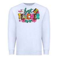White best teacher ever Premium Sweatshirt - Zillion Design Studio
