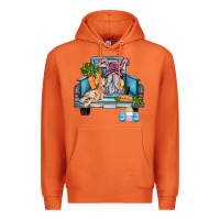 Carrot easter truck with gnome and rabbit Premium Hoodie - AdoDesignShop