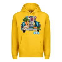 Lemon easter truck with gnome and rabbit Premium Hoodie - AdoDesignShop