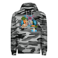 Slate Camo easter truck with gnome and rabbit Premium Hoodie - AdoDesignShop