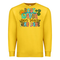 Lemon boat waves sun rays lake days Premium Sweatshirt - Zillion Design Studio