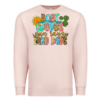Pale Pink boat waves sun rays lake days Premium Sweatshirt - Zillion Design Studio
