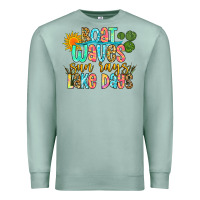 Seafoam boat waves sun rays lake days Premium Sweatshirt - Zillion Design Studio