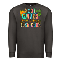 Smoke boat waves sun rays lake days Premium Sweatshirt - Zillion Design Studio