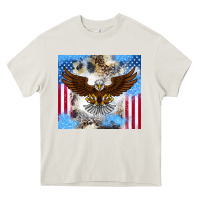 Cream America Eagle Heavy Core Tee - CowhideDigitalArt
