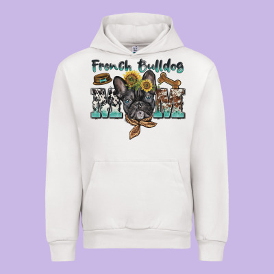 French Bulldog Mom Urban Hoodie Designed By Barkaloodesign