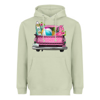 Matcha summer pink truck beach Heavyweight Hoodie - texasbilliewilder