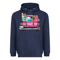 Summer Pink Truck Beach Heavyweight Hoodie | Teevron