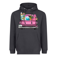 Smoke summer pink truck beach Heavyweight Hoodie - texasbilliewilder