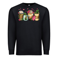 Black cactus coffee cups Premium Sweatshirt - Zillion Design Studio