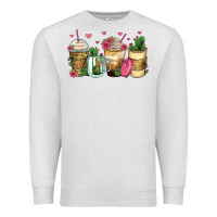 Oatmeal Heather cactus coffee cups Premium Sweatshirt - Zillion Design Studio