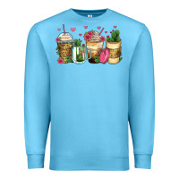 Ocean Blue cactus coffee cups Premium Sweatshirt - Zillion Design Studio