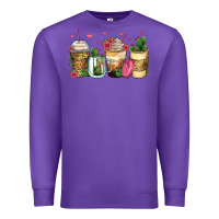 Purple cactus coffee cups Premium Sweatshirt - Zillion Design Studio