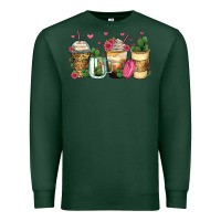 Sports Green cactus coffee cups Premium Sweatshirt - Zillion Design Studio