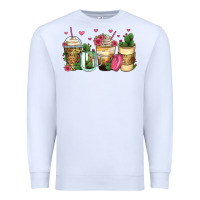 White cactus coffee cups Premium Sweatshirt - Zillion Design Studio