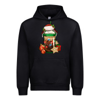 Black Christmas vacation trapper hat coffee cup Urban Hoodie - Jasminsmagicworld