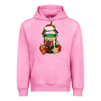 Fuchsia Pink Christmas vacation trapper hat coffee cup Urban Hoodie - Jasminsmagicworld