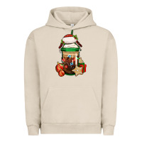 Pigment French Oak Christmas vacation trapper hat coffee cup Urban Hoodie - Jasminsmagicworld
