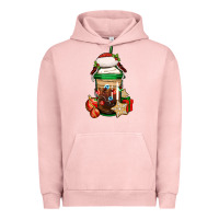 Pigment Salmon Christmas vacation trapper hat coffee cup Urban Hoodie - Jasminsmagicworld