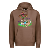 Chestnut religious easter bunny cross Premium Hoodie - AdoDesignShop