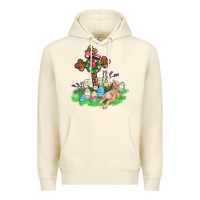 Sandshell religious easter bunny cross Premium Hoodie - AdoDesignShop