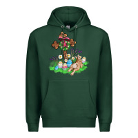 Sports Green religious easter bunny cross Premium Hoodie - AdoDesignShop