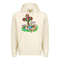 Tofu religious easter bunny cross Premium Hoodie - AdoDesignShop